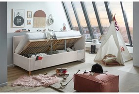 Бежово ъглово детско легло с място за съхранение 90x200 cm Cool – Meise Möbel