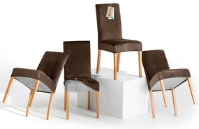 Кафяви ластични покривала за стол в комплект от 4 бр. 48 cm Sento – Restilo