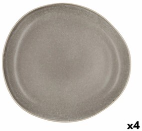 Lame plaat Bidasoa Gio Случаен Керамика Сив 26,5 cm (4 броя)