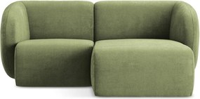 Зелен шенилов ъглов диван (десен ъгъл) Lani – Makamii