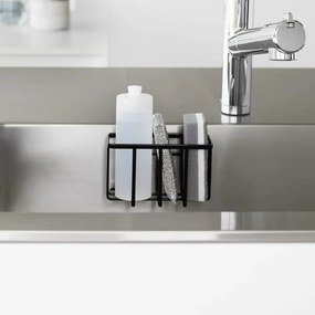 Черна метална стойка за перилни препарати без пробиване Film Hook – YAMAZAKI