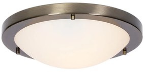 Лампа за таван в бронз със стъклен абажур ø 18 cm Aquila - Candellux Lighting