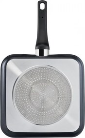Грил тиган Tefal SELECTION G2844032, 26x26 cм, Незалепващо титаниево покритие, Thermo-Signal, Thermo-Fusion, Индукция, Черен