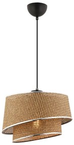 Polилей на кабел BARETTE 1xE27/60W/230V кафяв/лъскав хром