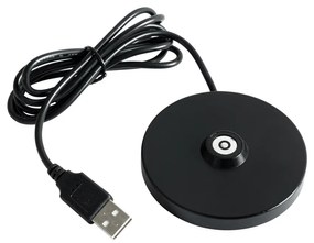 Комплект от 2 настолни лампи гъби кремаво с включена станция за зареждане - Raika