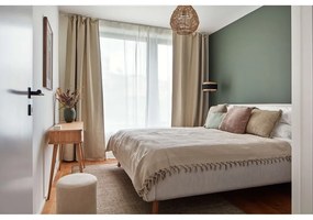 Светлосиво двойно легло 180x200 cm тапицирано с място за съхранение с включена подматрачна рамка Lotte – Meise Möbel