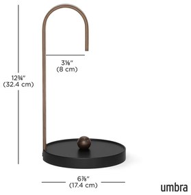 Черна дървена поставка за хартия ø 17 cm Bellwood - Umbra