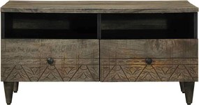 4017805 vidaXL Масичка за кафе Светло сиво 80x54x40 cm Масивна дървесина Манго