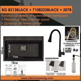 СЕТОВЕ ЗА КУХНЯ 2 в 1 / 3 в 1 BG 8213BLACK + 7108223BLACK + 207B, Inter Ceramic