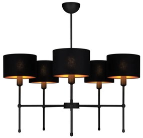 Полилей на штанга MADELA 5xE14/40W/230V черен