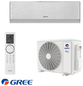 Инверторен климатик Gree Airy GWH09AVCXB-K6DNA1B, 9000 BTU, 19 м2, A+++, Wi-Fi, R-32, Сребрист