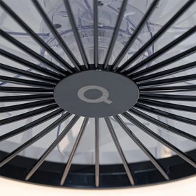 Вентилатор за таван сив със звезден ефект 47 см вкл. LED димируем с дистанционно управление - Emily