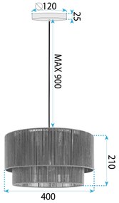 Пендел APP1836-1CP NATURE BLACK