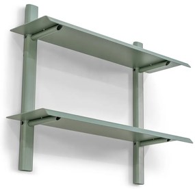 Зелено-сив на няколко нива метален стенен рафт 60 cm Hola – Spinder Design