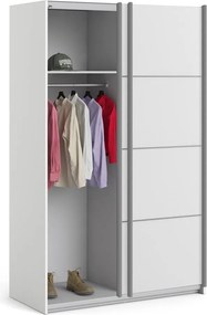 Бял гардероб с плъзгащи се врати 122x202 cm Verona - Tvilum