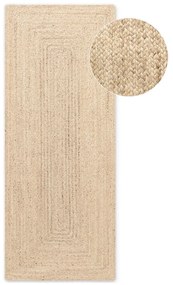 Двустранна/ръчно изработена ютена пътека в светло естествен цвят 80x200 cm Juno – Hanse Home