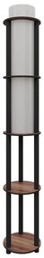 Подова лампа с рафтове NOTO 1xE27/40W/230V кафява/черна