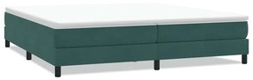 3315846 vidaXL Box Spring Легло без матрак Тъмнозелено 200x210 cm Кадифе