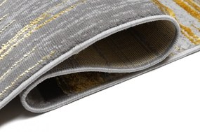 Модерен сив килим за дневна със златен мотив Ширина: 120 см | Дължина: 170 см