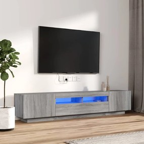 3120171 vidaXL Комплект ТВ шкафове от 2 части с LED сив сонома инженерно дърво