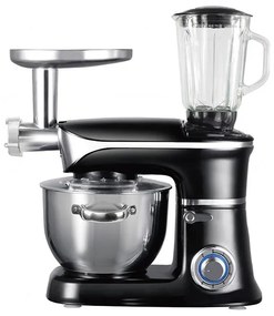 Кухненски робот 3в1 ZEPHYR ZP 1115 QBM, 1900W, 6.5 литра, Блендер, Миксер, Месомелачка, Черен