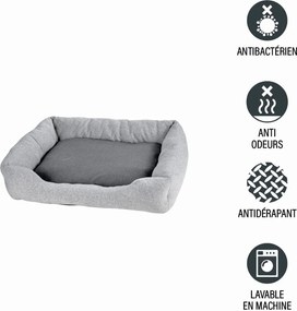 Светлосиво легло за домашни любимци 50x38 cm Graphene – Love Story