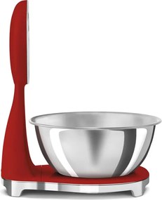 Кухненска везна Smeg KSF01RDWW, Аналогов и дигитален дисплей, До 5 кг/5 л, ТАРА, LED дисплей, Противоплъзгаща се основа, Автономия до 36 часа, Червен