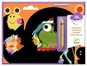 Djeco - Комплект скреч карти забавни животни DJ00042