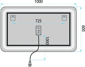 Огледало LED 100x60cm EDIT