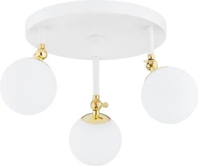 Argon 1434 - Таванен полилей за баня LATINA 3xE14/7W/230V IP44 бял/златист