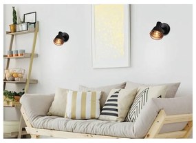 Черна метална стенна лампа Neria - Candellux Lighting