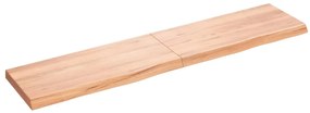 3156390 vidaXL Плот за маса светлокафяв 180x40x(2-6) см обработен масивен дъб