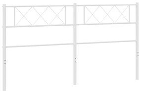 372362 vidaXL Метална табла за глава, бяла, 180 см