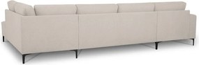 Бежов шенилов ъглов диван (десен ъгъл/U форма) Fabian – Scandic