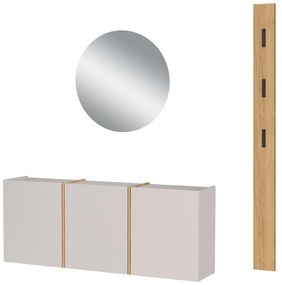 Комплект за коридор в кремав и естествен цвят 168x200x27 cm Libbiano – Germania