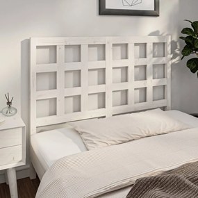 817886 vidaXL Горна табла за легло, бяла, 140,5x4x100 см, бор масив