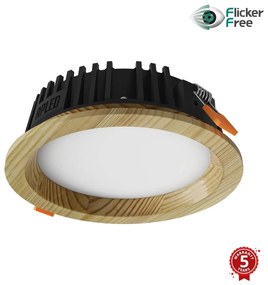 APLED - LED Лампа RONDO WOODLINE LED/6W/230V 4000K Ø 15 см бор масивнo дървo