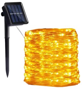 LED - Solar верига 300xLED/0,12W/1,2V 1xAA 27 m IP44 3000K