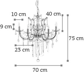 Таванна лампа InLight 5244-6 Полилей