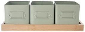Метални саксии за билки в комплект от 3 бр. Greenish – Orion