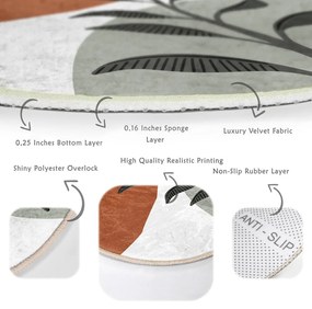 Кръгъл килим подходящ за пране и за прахосмукачки роботи ø 120 cm Comfort – Mila Home