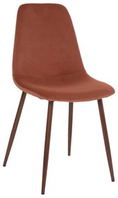 Трапезен стол atmosphera Roka, Кадифе - Теракота