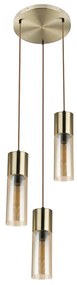 Globo 21000-3HM - Пендел ANNIKA 3xE27/25W/230V Ø 30 см месинг