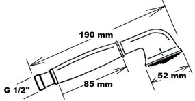 Месингова душ глава в бронзов цвят ø 5 cm Antea – Sapho