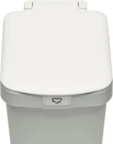 Кош за боклук с педал Brabantia StepUp 1008476, 10 л, Екологични материали, Голям отвор, Светлосив