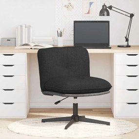 4105394 vidaXL Въртящ се офис стол, черен, текстил