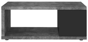 Масичка за кафе с декор от бетон в тъмно сиво-черно 55x105 cm Berlin - TemaHome