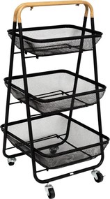 Кухненска количка 5five Mayaj, Метал, 3 нива - Слонова кост