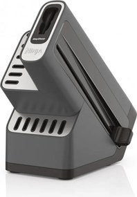 Комплект кухненски ножове с точило Ninja K32014EUUK, 14 части, StaySharp, Ергономичен дизайн, Сребрист/черен