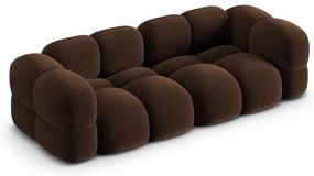 Тъмнокафяв кадифен диван 250 cm Loretto – Cosmopolitan Design